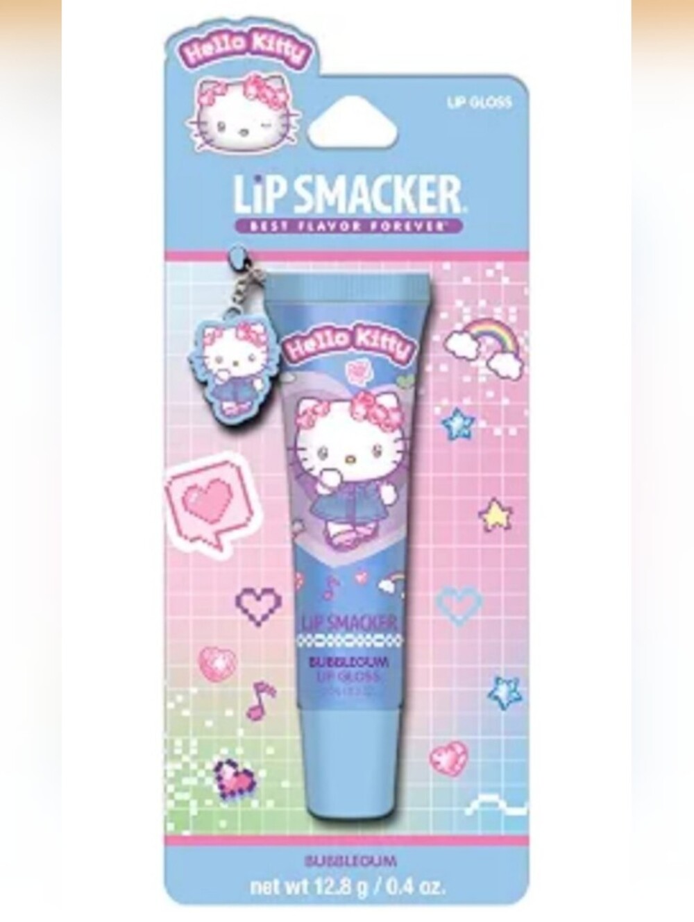 Hello Kitty Blue Bubblegum Lip Smacker Gloss with Charm